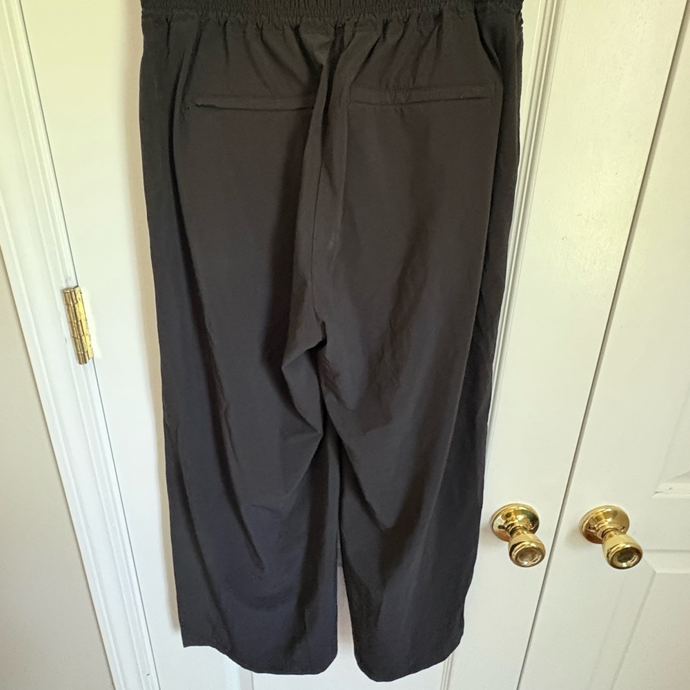 Athleta Brooklyn Wide Leg Crop Pants Black Size 6 Travel Work Athleisure - Picture 7 of 9